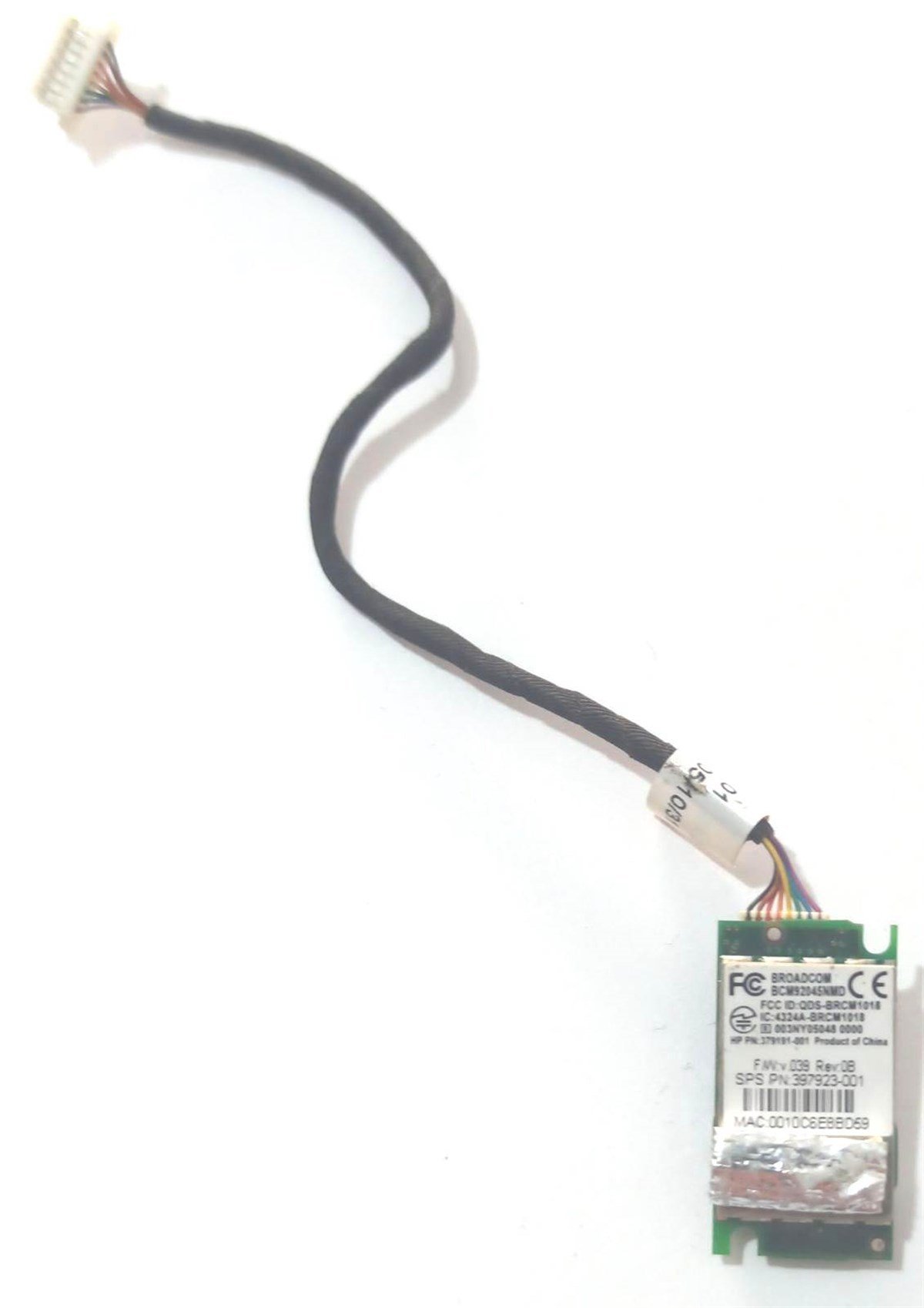 WIFI Kart - BluetoothHP Compaq 2710p ,BROADCOM Bluetooth Modül Kartı W/ Kablolu 397923-001,BCM92045NMD STOK:Z-64
