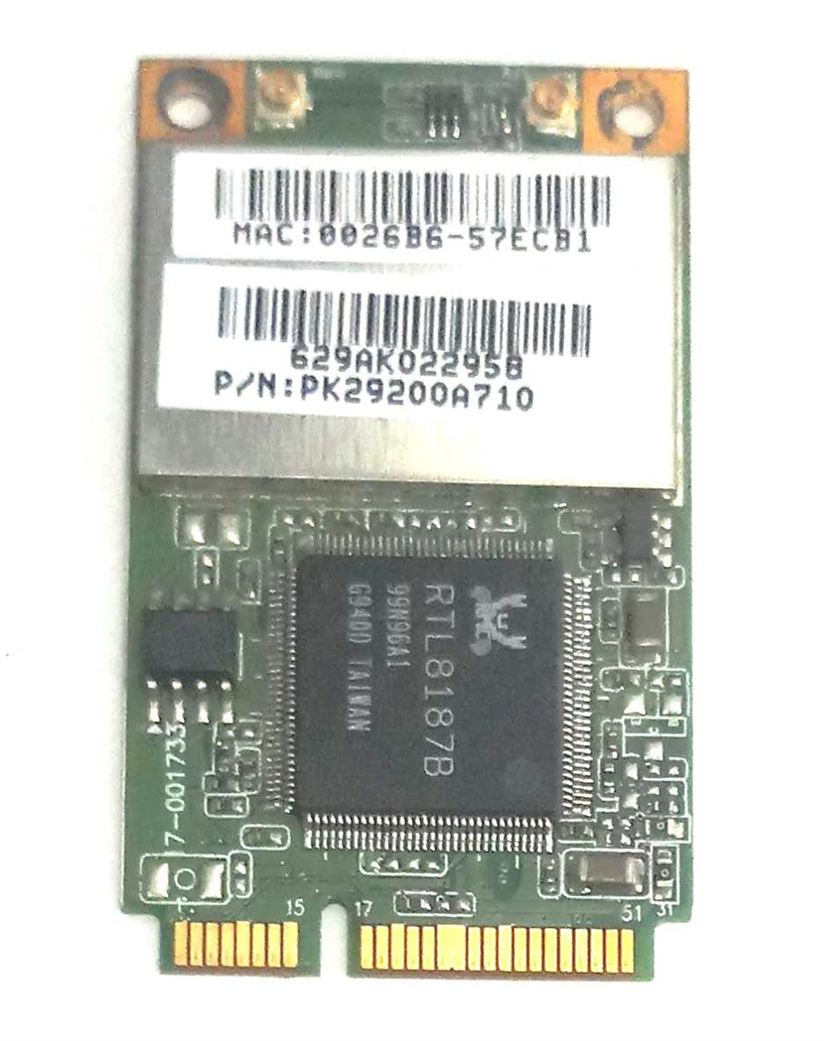 WIFI Kart - BluetoothToshiba Satellite L500 L500D L505 L505D Notebook Wifi Ağ Kartı - K000076830 PK29200A710 STOK: Z71