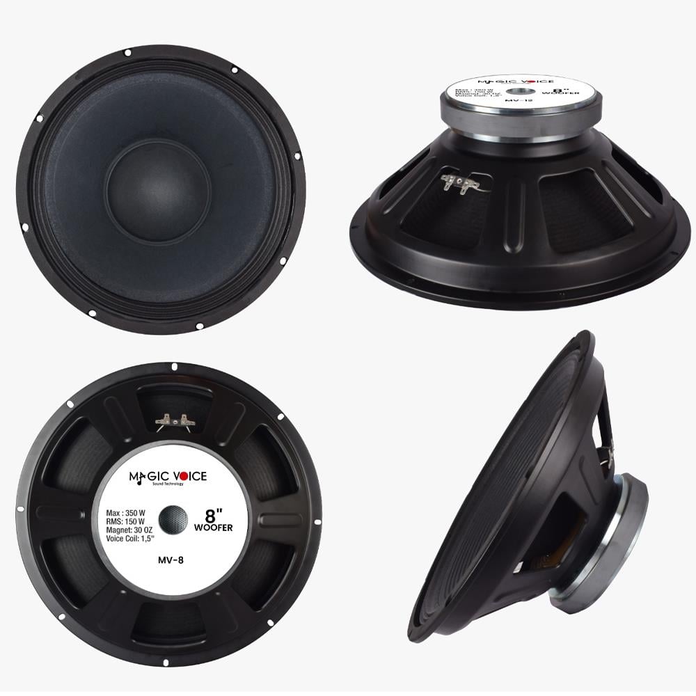 MAGİCVOİCE MV-8 MAX 350W / RMS 150 WATT 8 150 WATT WOOFER YEDEK HOPARLÖR