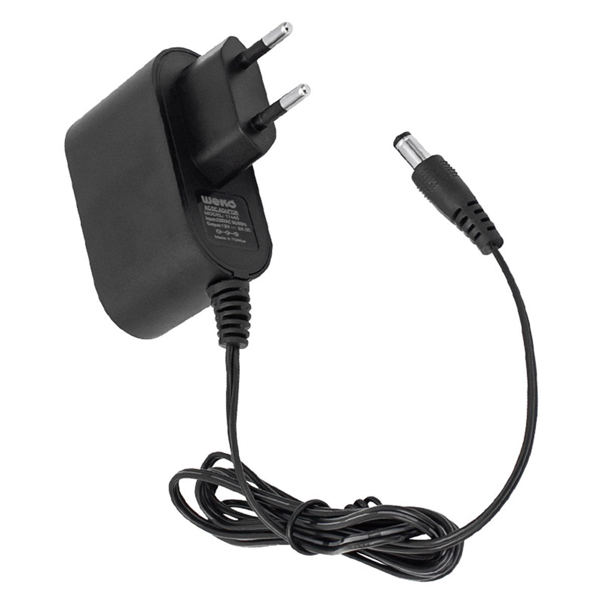 WEKO 12 VOLT - 2 AMPER 5.5*2.5 UÇLU PLASTİK KASA PRİZ TİP ADAPTÖR KUTUSUZ YERLİ ÜRETİM