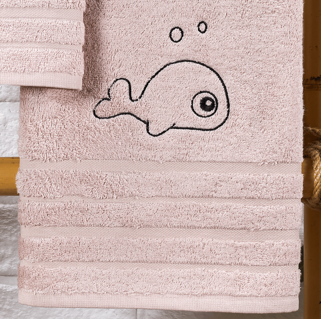 Bambu Yumuşacık Bebek Havlu Seti PEMBE