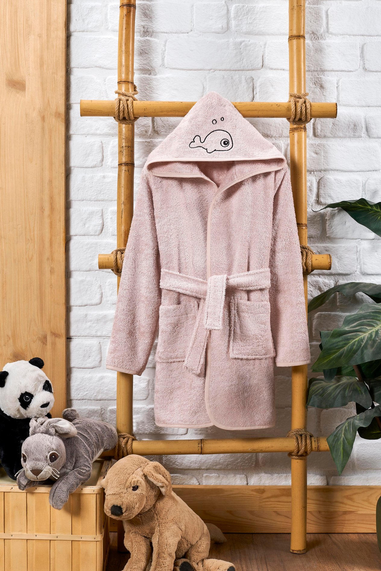EIFIN Kapşonlu Bambu Bebek Bornoz Çok Yumuşak 