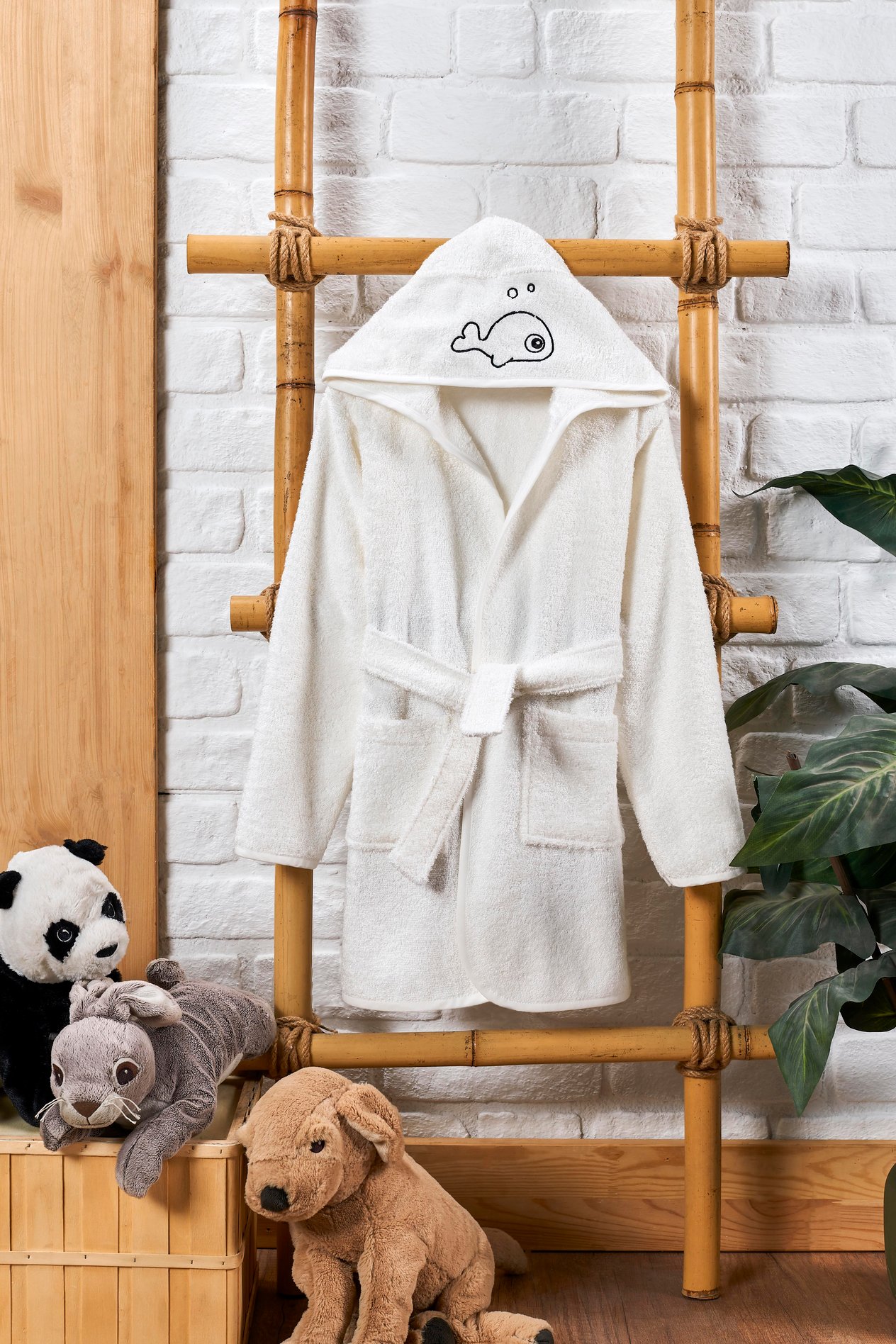 EIFIN Kapşonlu Bambu Bebek Bornoz Çok Yumuşak 