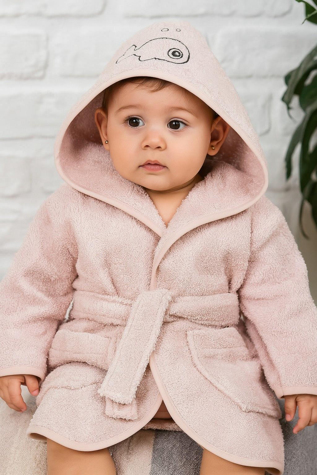 EIFIN Kapşonlu Bambu Bebek Bornoz Çok Yumuşak 