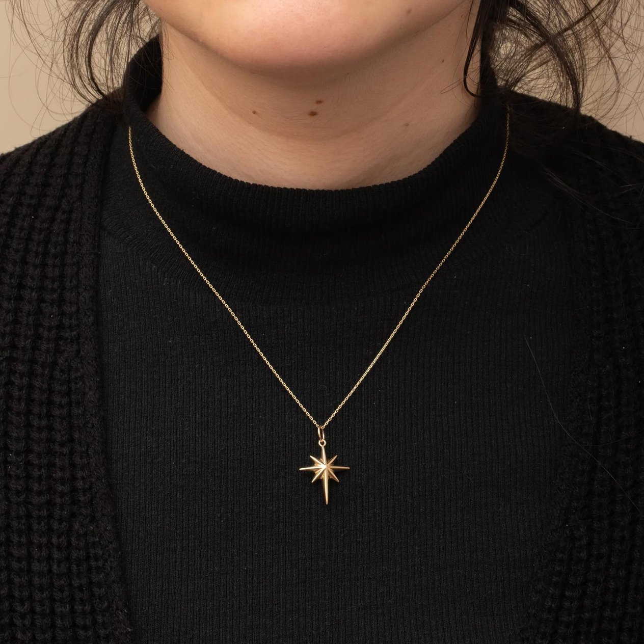 Altın Kutup Yıldızı Kolye - Goldstore