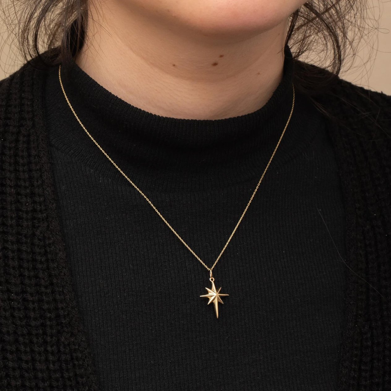 Altın Kutup Yıldızı Kolye - Goldstore