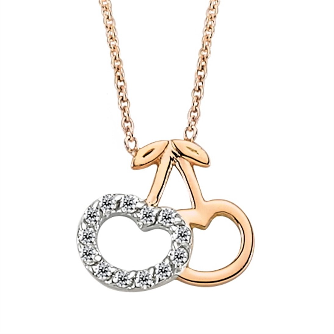 Goldstore-0.06 ct. Pırlanta Kiraz Kolye