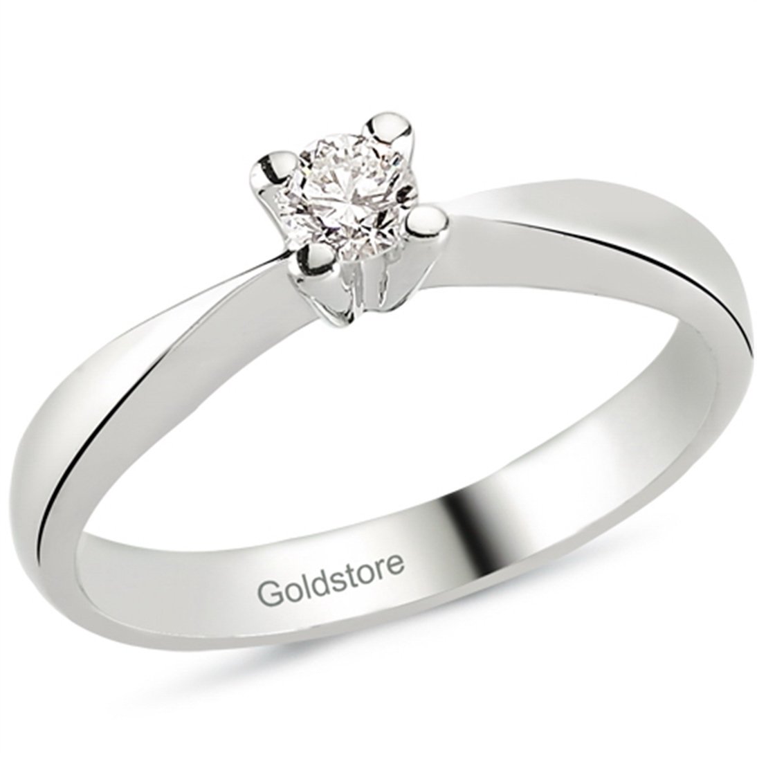 Goldstore-0.17 ct. Pırlanta Klasik Tektaş Yüzük
