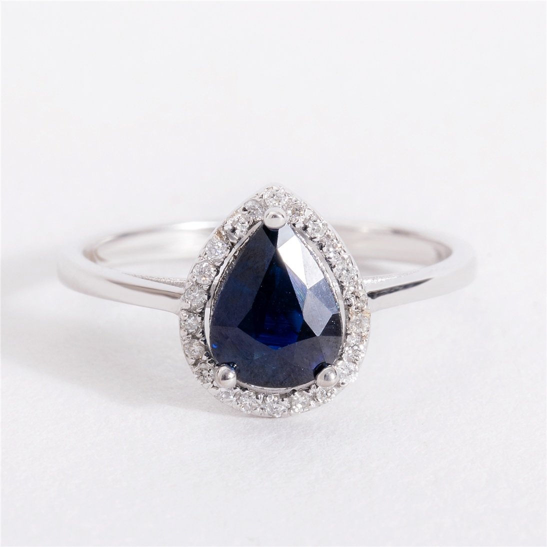 Goldstore-0.2 ct. Pırlanta Safir Fantezi Yüzük