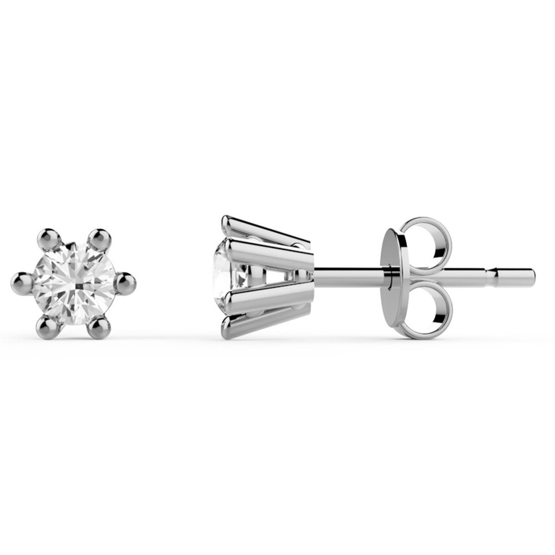 Goldstore-0.2 ct. Pırlanta Tektaş Küpe