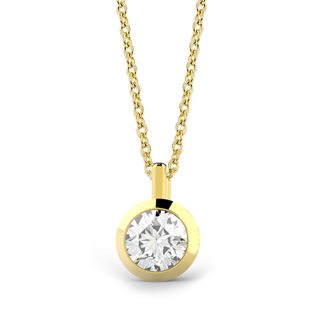 Goldstore-0.3 ct. Pırlanta Tektaş Kolye