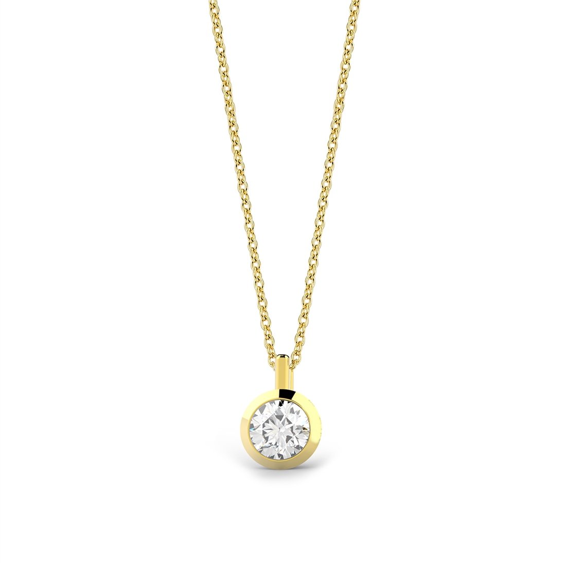 Goldstore-0.3 ct. Pırlanta Tektaş Kolye