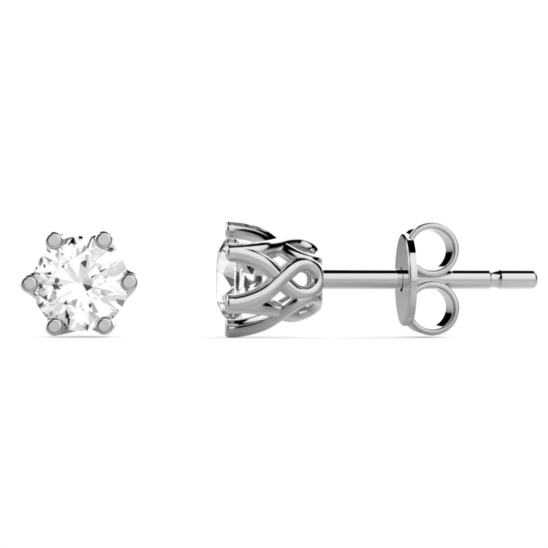 Goldstore-0.38 ct. Pırlanta Tektaş Küpe