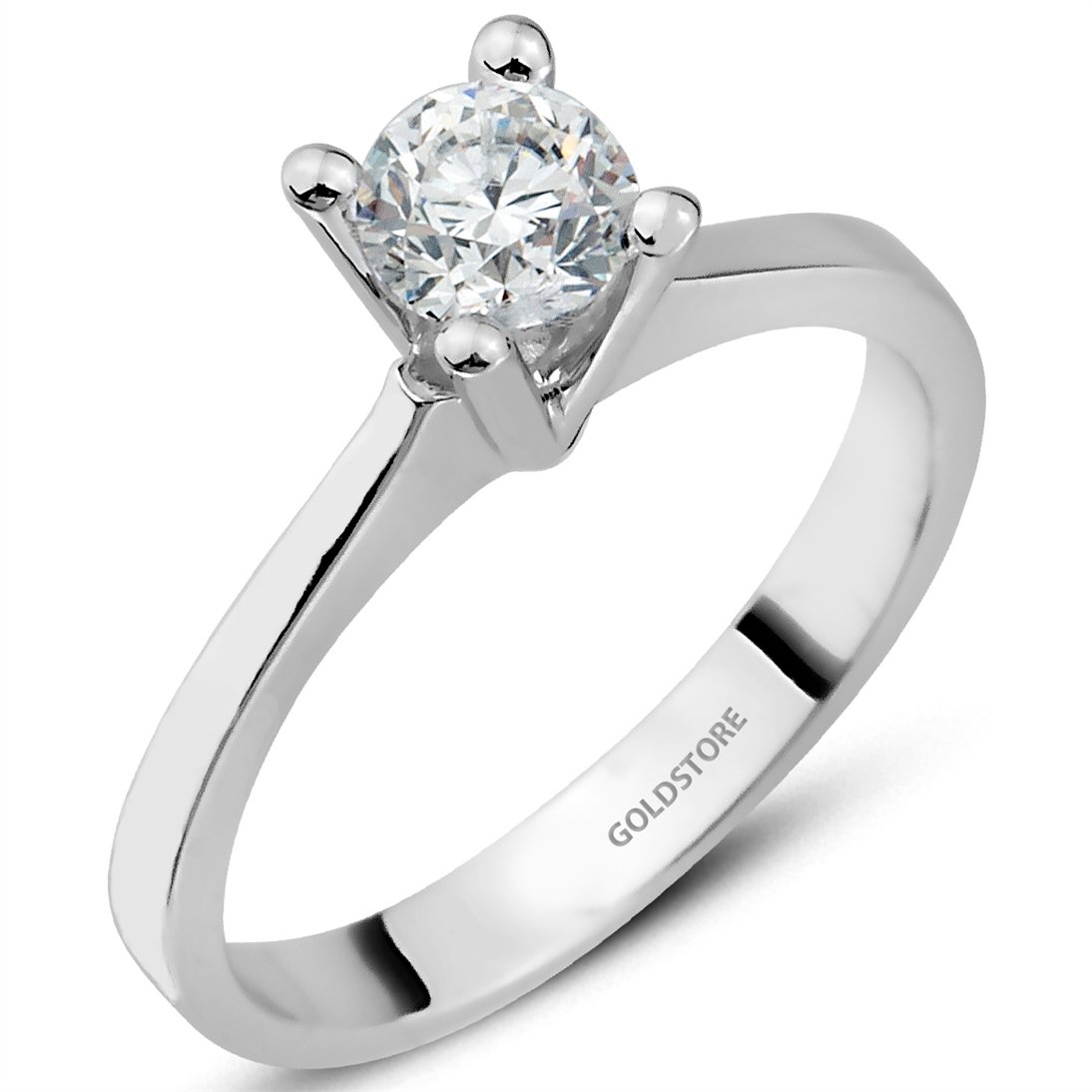 Goldstore-0.50 ct F Color (Nadir Beyaz) Pırlanta Tektaş Yüzük