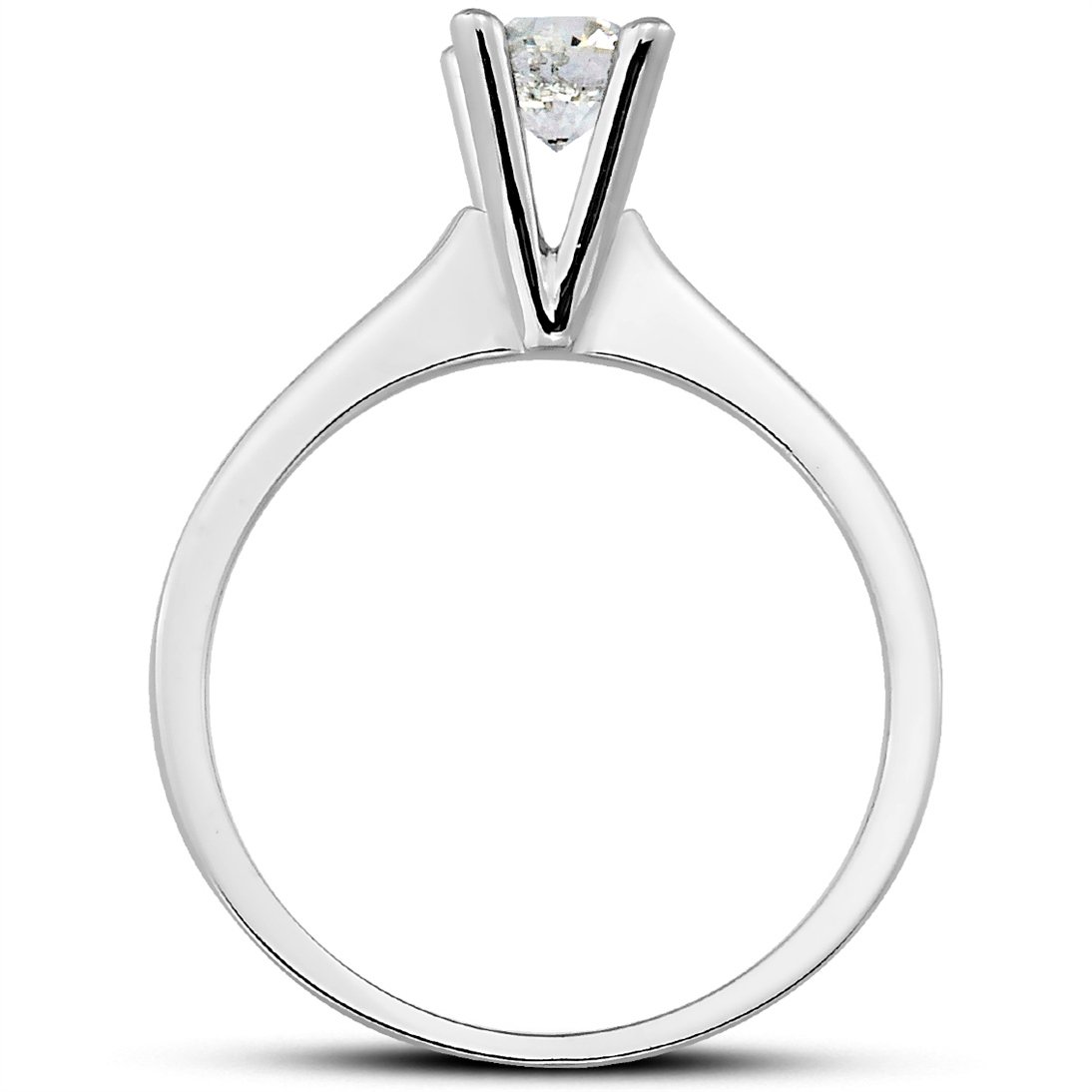 Goldstore-0.50 ct F Color (Nadir Beyaz) Pırlanta Tektaş Yüzük