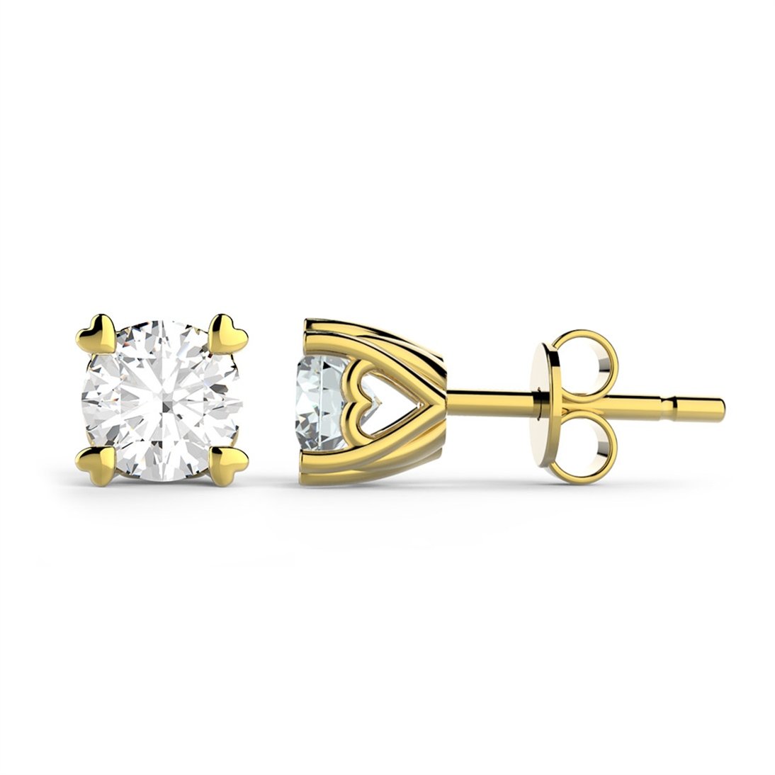 Goldstore-0.8 ct. Pırlanta Tektaş Küpe
