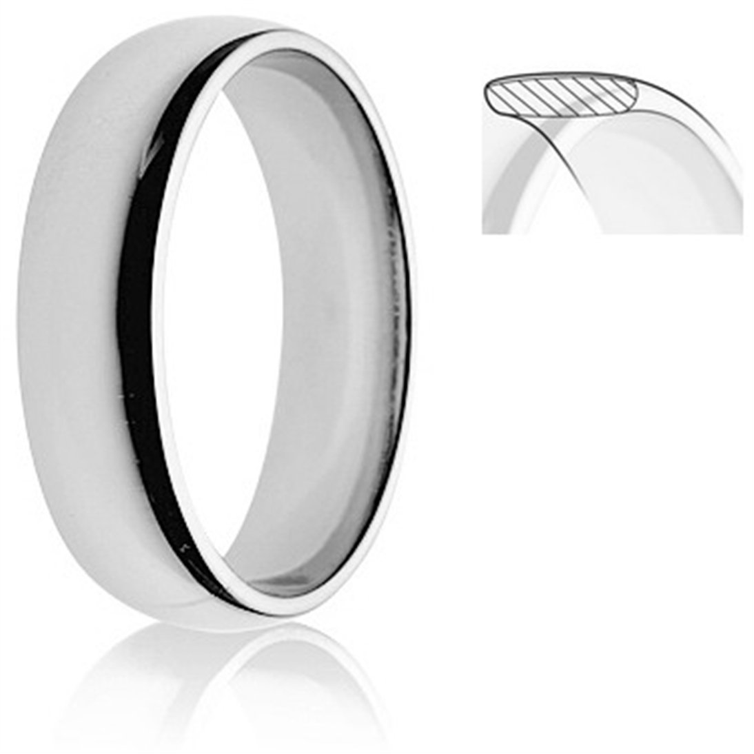 Goldstore-5.5 mm Klasik Alyans Yüzük