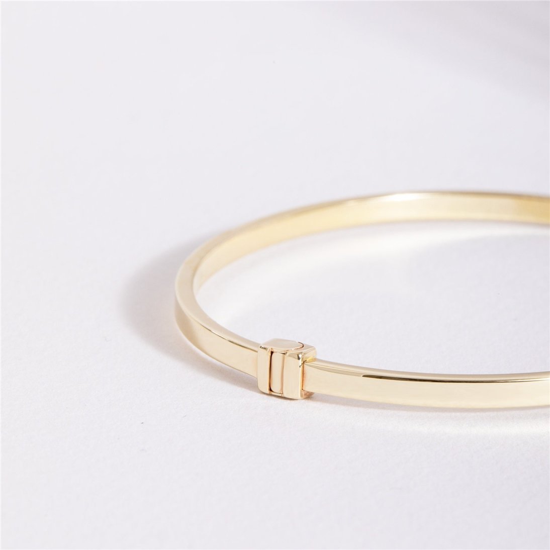 Goldstore-Hinged Bracelet 14K Solid Gold, Custom Name Date Engraved Plain Gold Bangle, Stacking Solid Gold Cuff, Personalized Engrave Bangle Bracelet