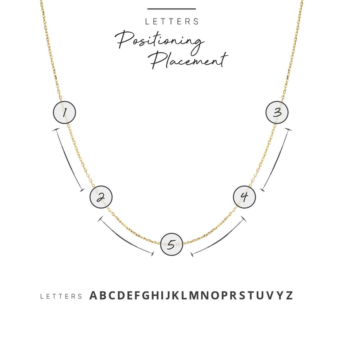 Goldstore-Sideways Initial 14k Gold Necklace, Minimal Initial Sideways Necklace, Personalized Multiple 1 2 3 4 Letters Diamond cut bead chain Necklace