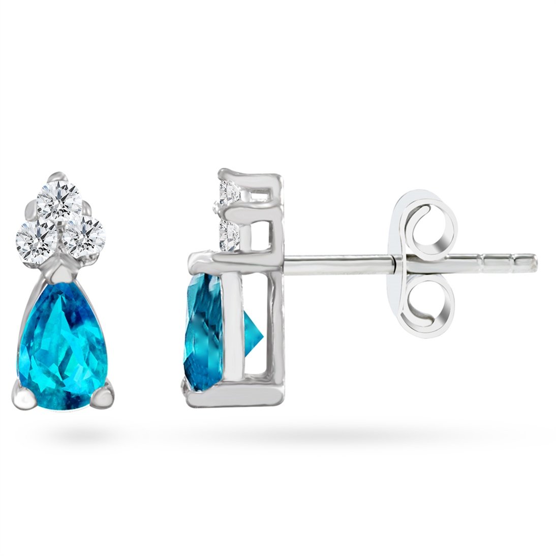 Goldstore-Topaz Taşlı 0.12 ct. Pırlanta Küpe