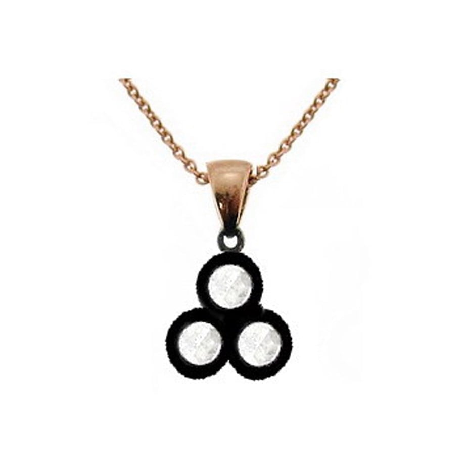 Goldstore-URL 0.08 ct. Pırlanta Tria Kolye