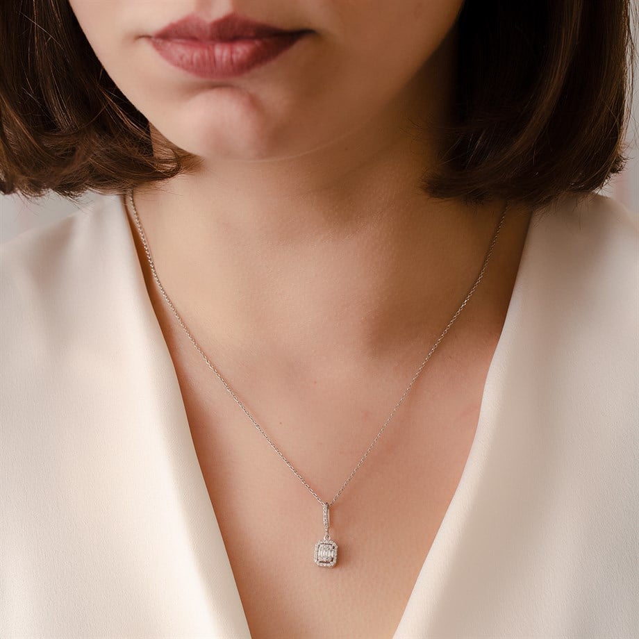 Goldstore-URL 0.25 ct. Pırlanta Fantezi Kolye