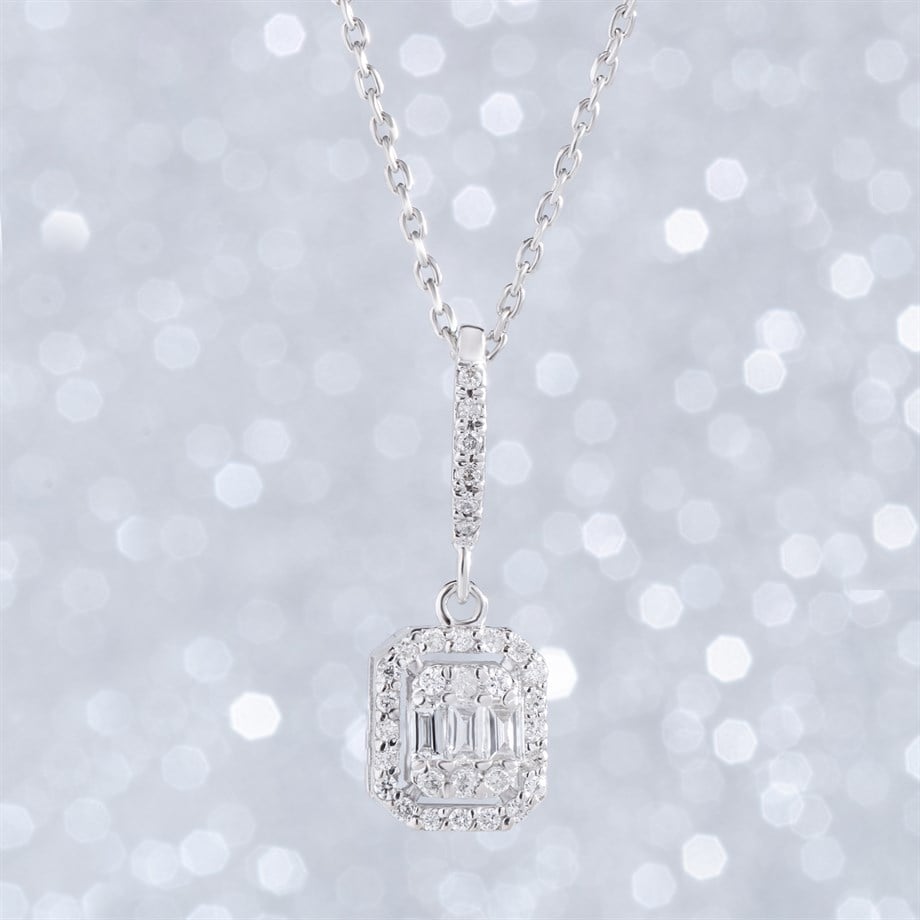 Goldstore-URL 0.25 ct. Pırlanta Fantezi Kolye