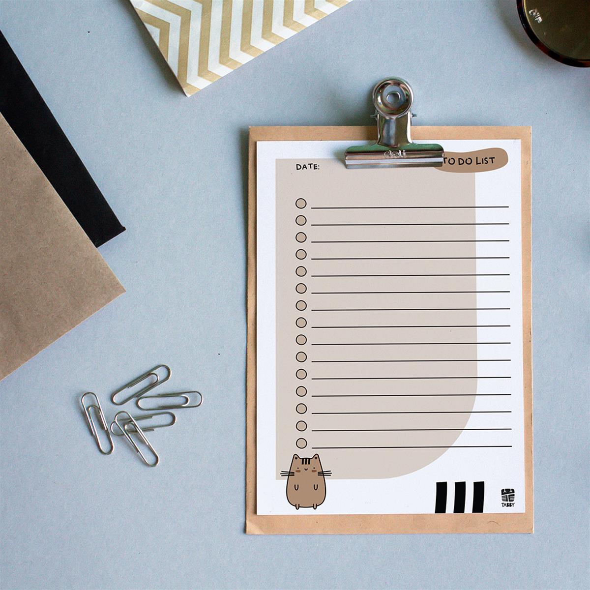 Sevimli Kedi To Do List Planlayıcı C