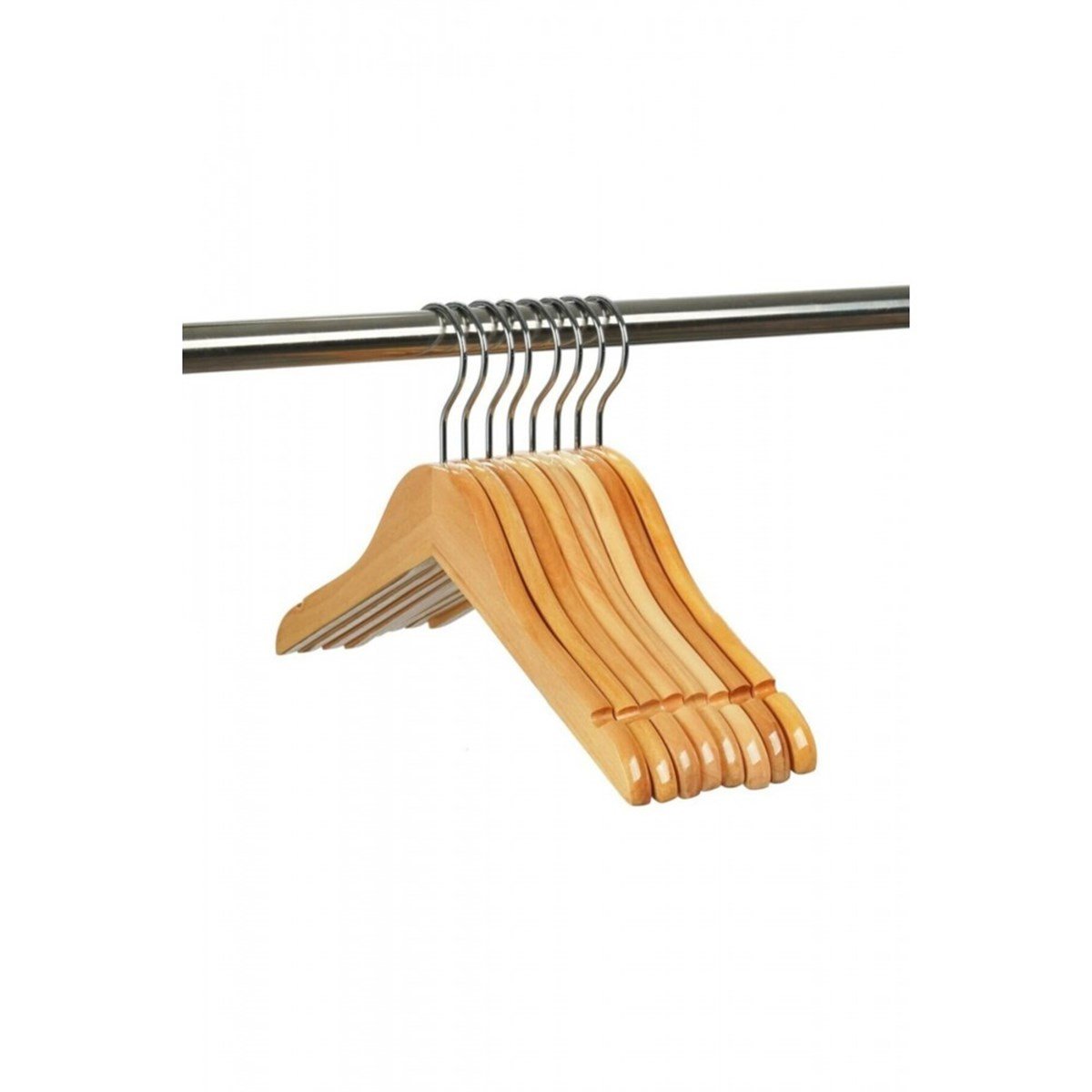 100 Adet Ahşap Bebek Elbise Askısı Vernikli Ahşap Çocuk Askısı 32 cm