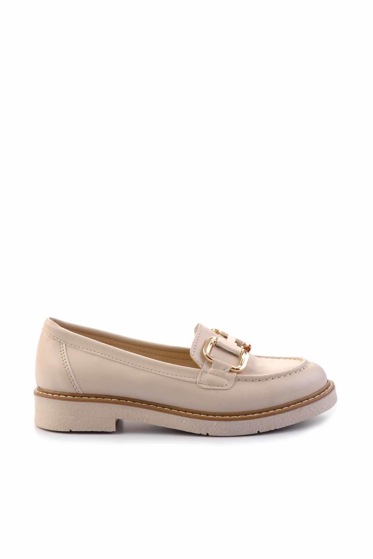 Bej  Kadın Loafer Ayakkabı K01257067509