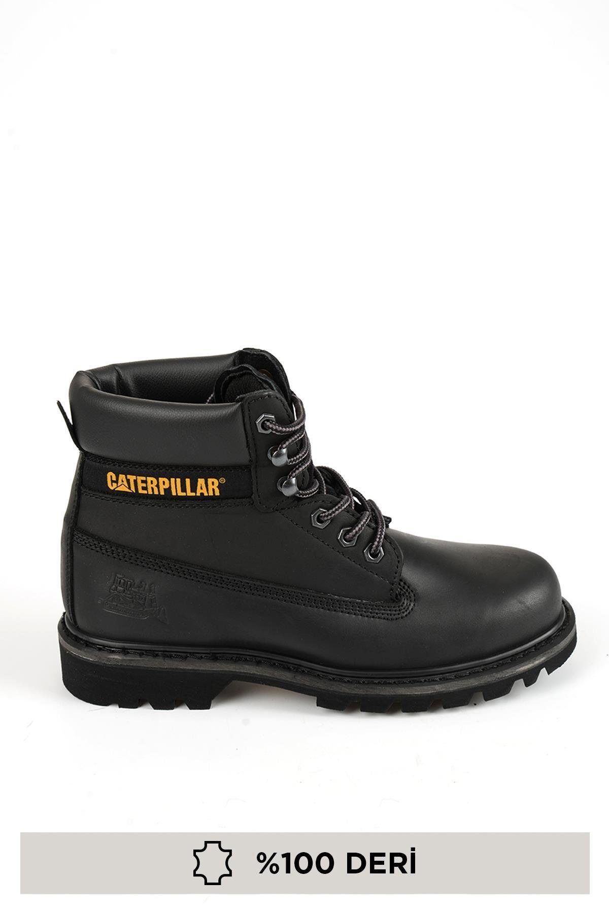 Black Hakiki Deri Kadın Bot & Bootie CAT1111000103