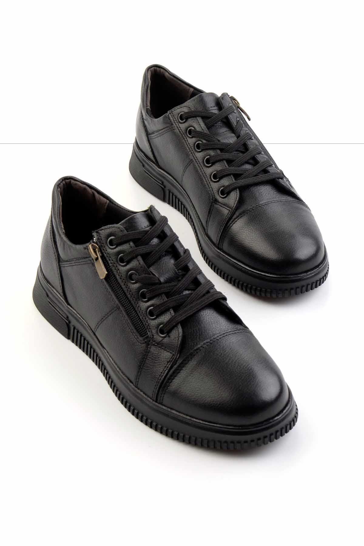 Siyah Leather Erkek Casual Ayakkabı E01398232403