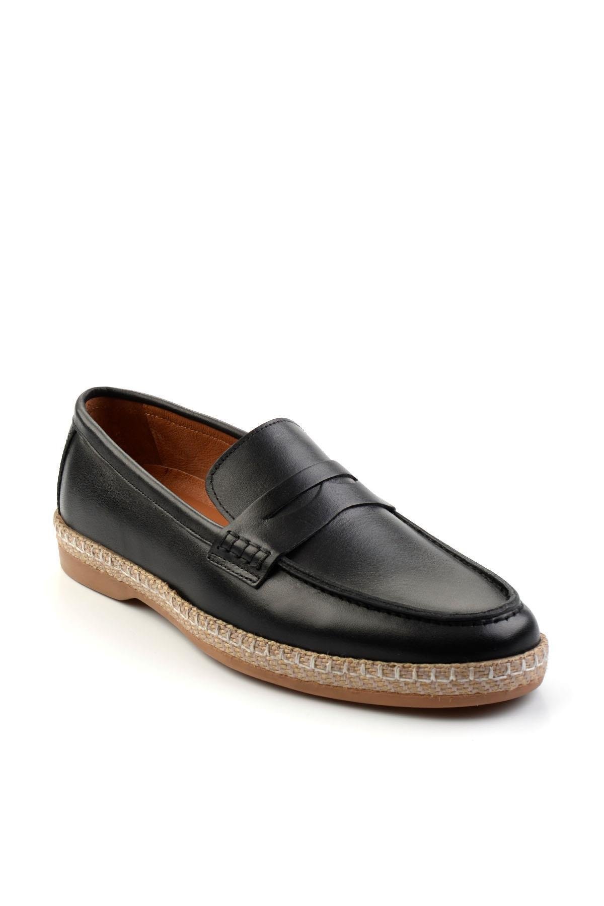 Siyah Leather Erkek Espadril E01079709003
