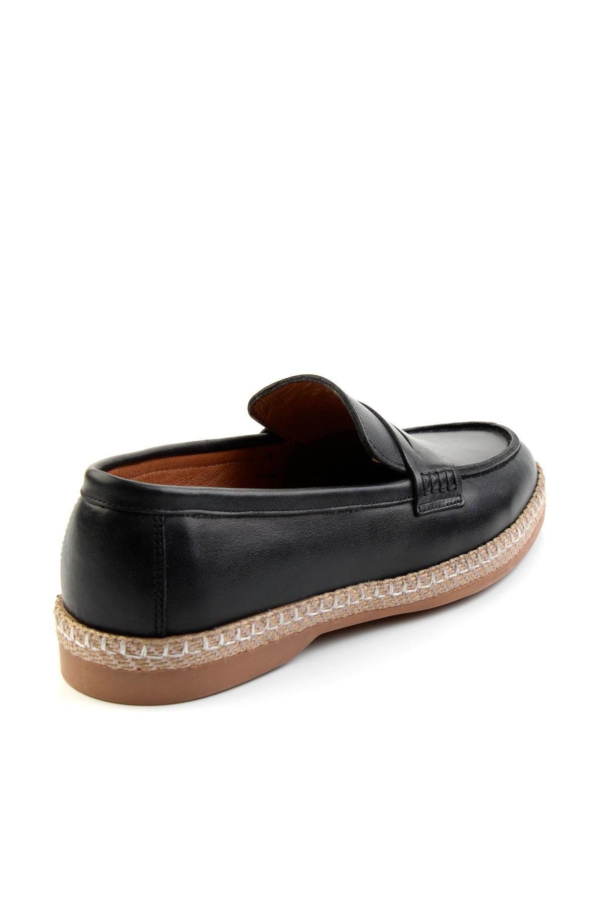 Siyah Leather Erkek Espadril E01079709003