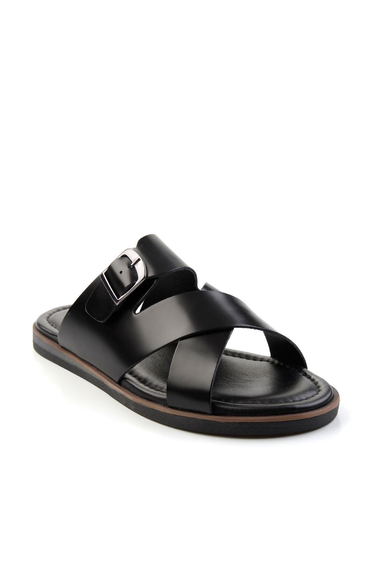 Siyah Leather Erkek Terlik E04433051014