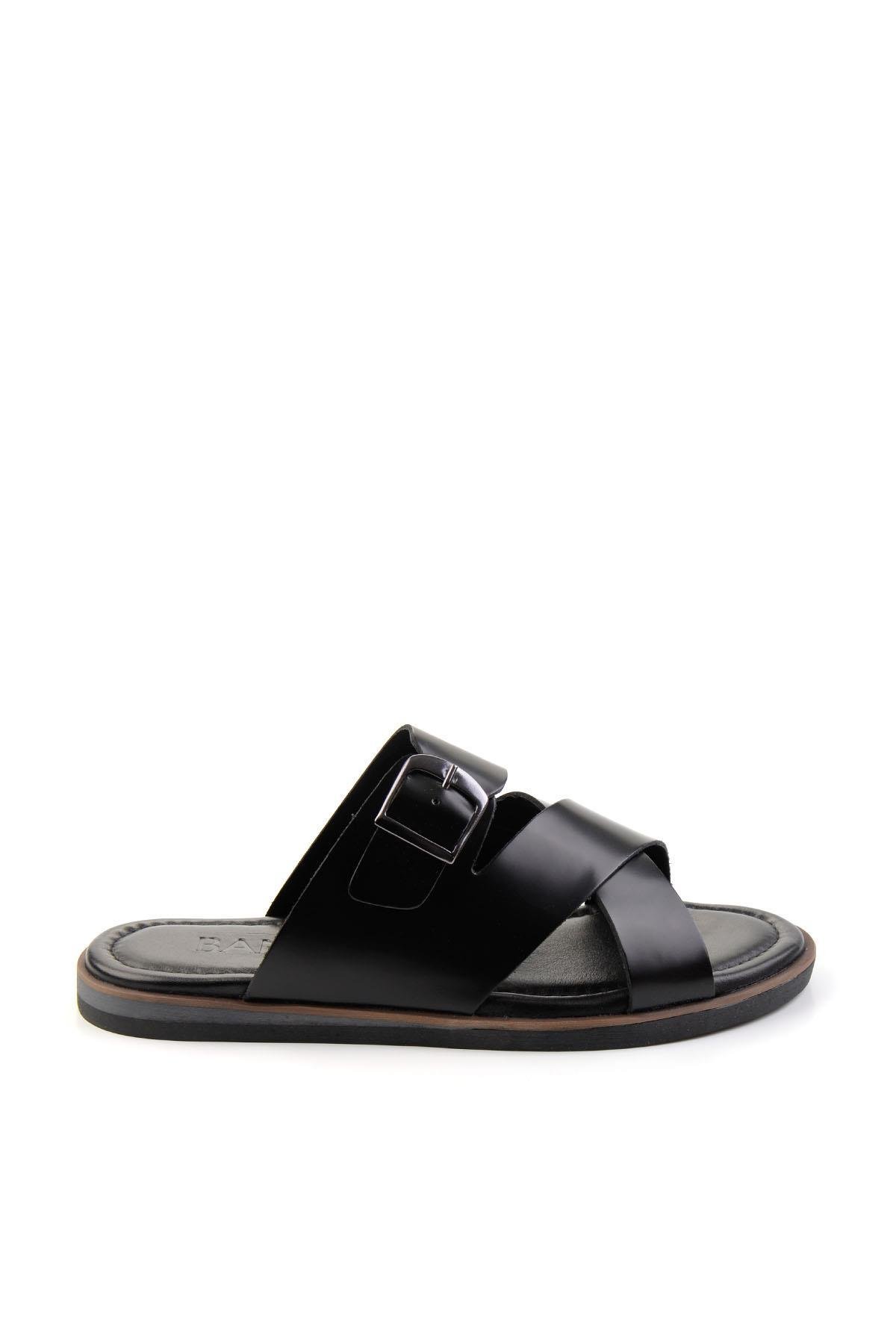 Siyah Leather Erkek Terlik E04433051014