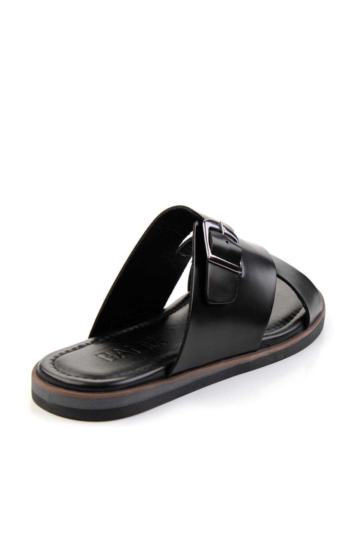 Siyah Leather Erkek Terlik E04433051014