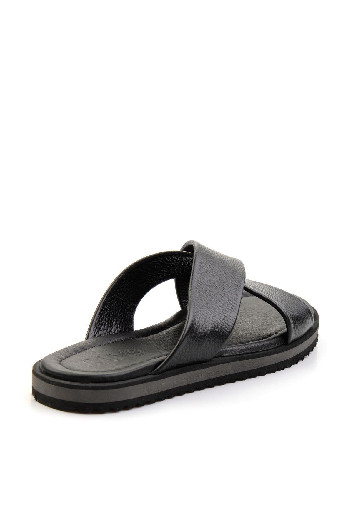 Siyah Leather Erkek Terlik E04801040140