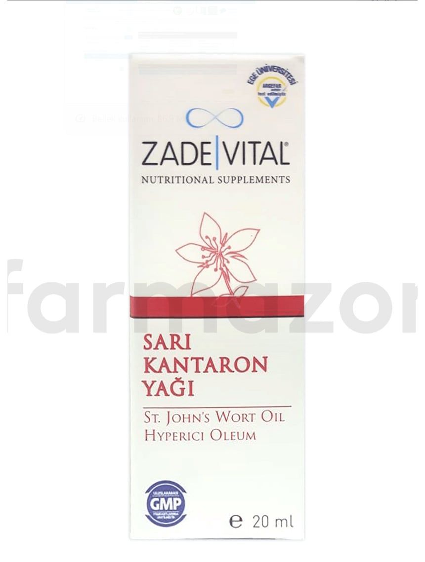 zade vital sarı kantaron yağı 20 ml