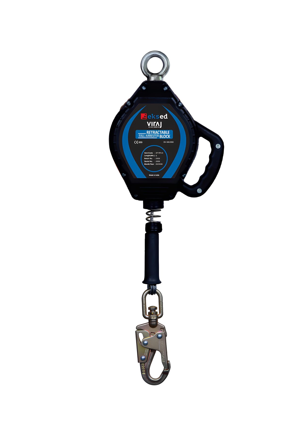 EKS-306 6 Metre Çelik Halatlı Geri Sarımlı Düşüş Durdurucu