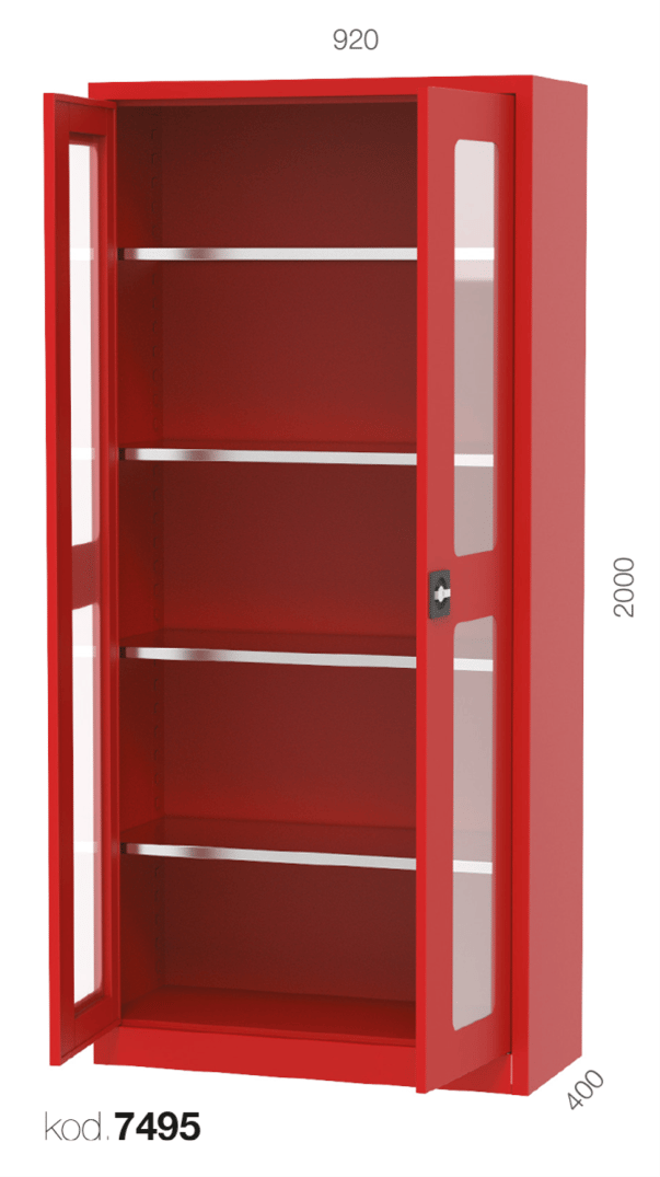 YANGIN MALZEME DOLABI KIRMIZI 198 X 92 X 40