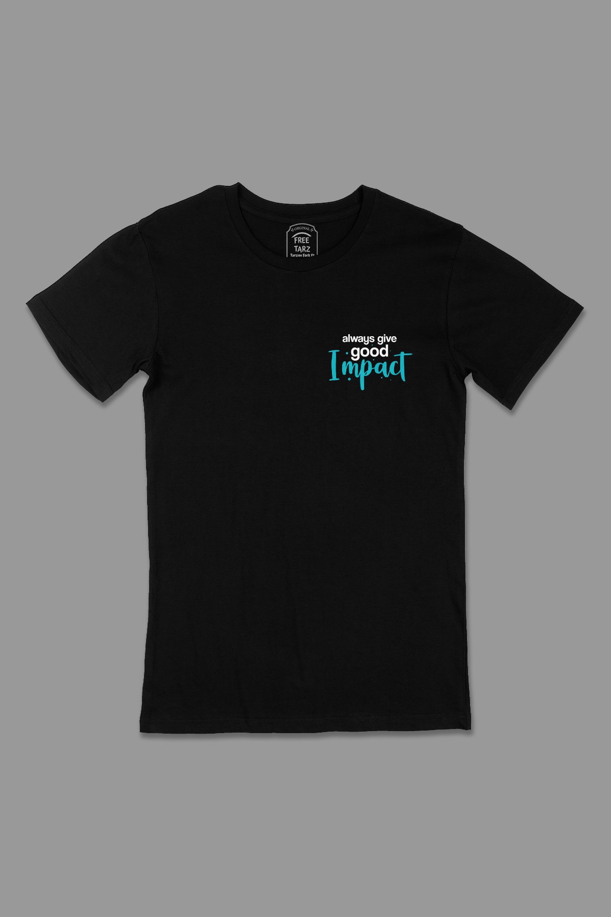 Always Good Impact Motivasyon Cep Tasarımlı Siyah Tişört Always Good Impact Motivasyon Cep Tasarımlı Siyah Tişört - Ücretsiz Kargo