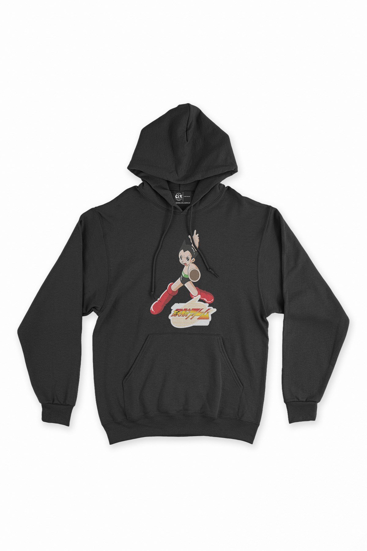 Astro Boy Siyah Kapşonlu Sweatshirt Hoodie