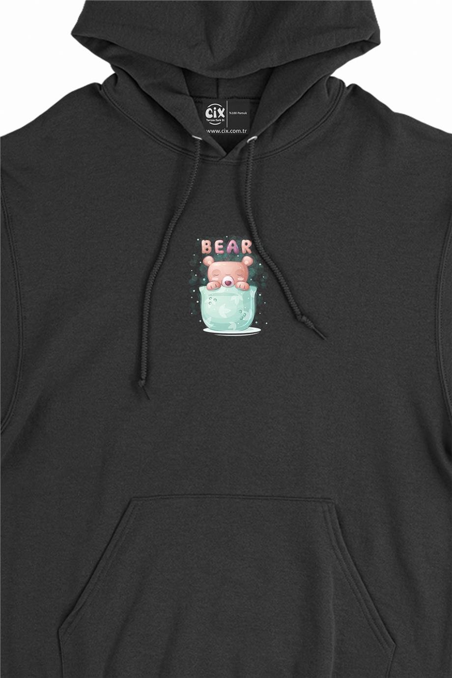 Ayıcık Bear Minimal Kapşonlu Sweatshirt Hoodie Ayıcık Bear Minimal Kapşonlu Sweatshirt Hoodie - Ücretsiz Kargo