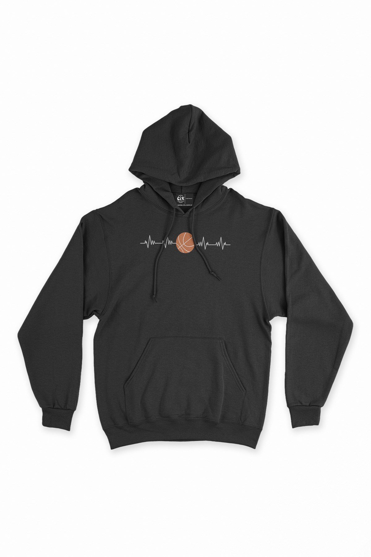 Basketbol Aşkı Siyah Kapşonlu Sweatshirt Hoodie