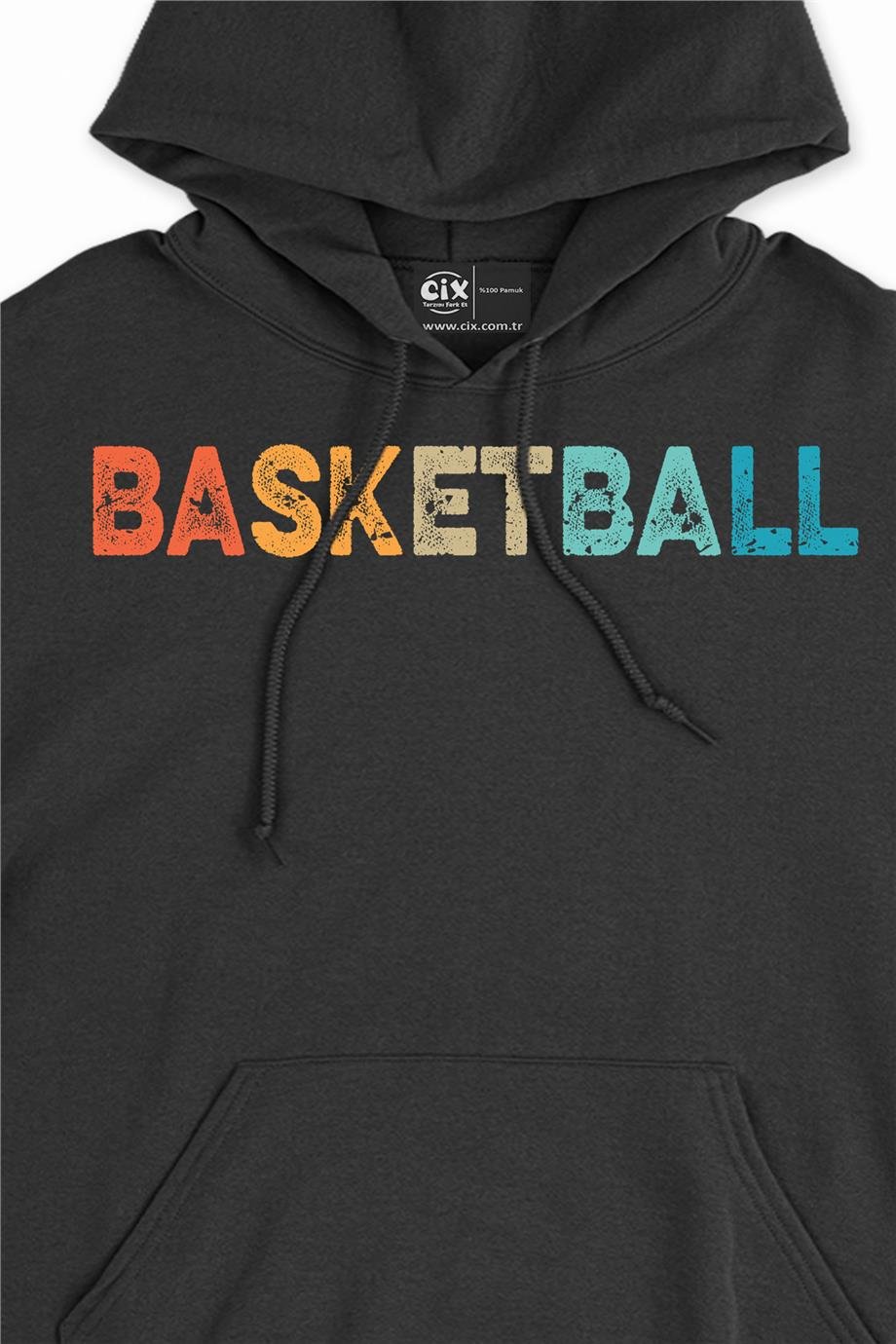 Basketbol Renkli Kapşonlu Sweatshirt Hoodie Basketbol Renkli Kapşonlu Sweatshirt Hoodie - Ücretsiz Kargo