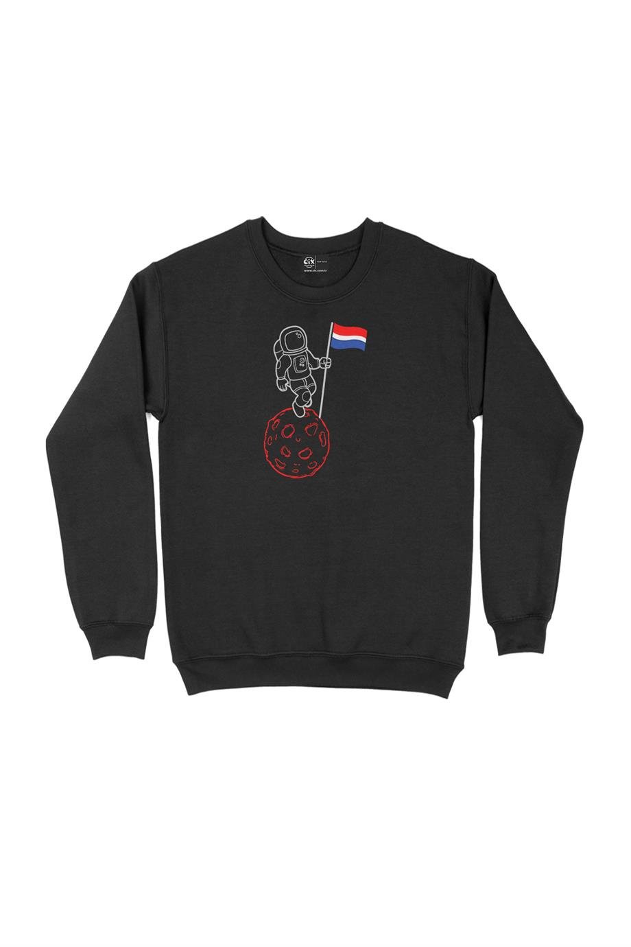 Bayraklı Astronot Sweatshirt Bayraklı Astronot Sweatshirt - Ücretsiz Kargo