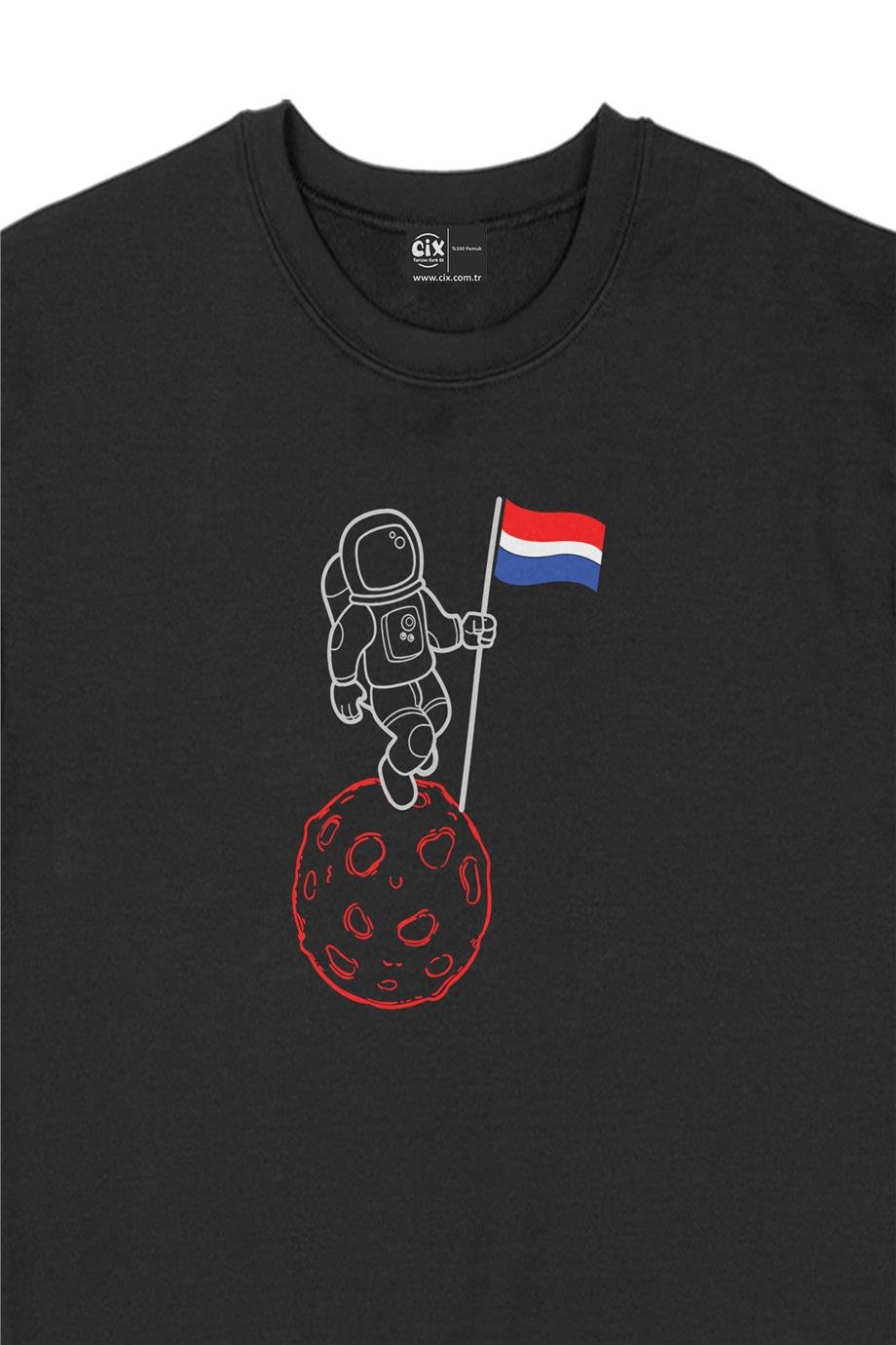 Bayraklı Astronot Sweatshirt Bayraklı Astronot Sweatshirt - Ücretsiz Kargo