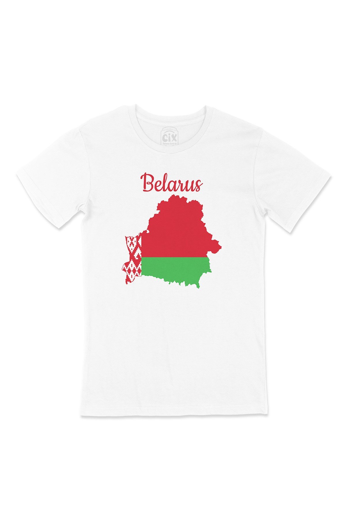 Belarus Haritalı ve Bayraklı Tişört
