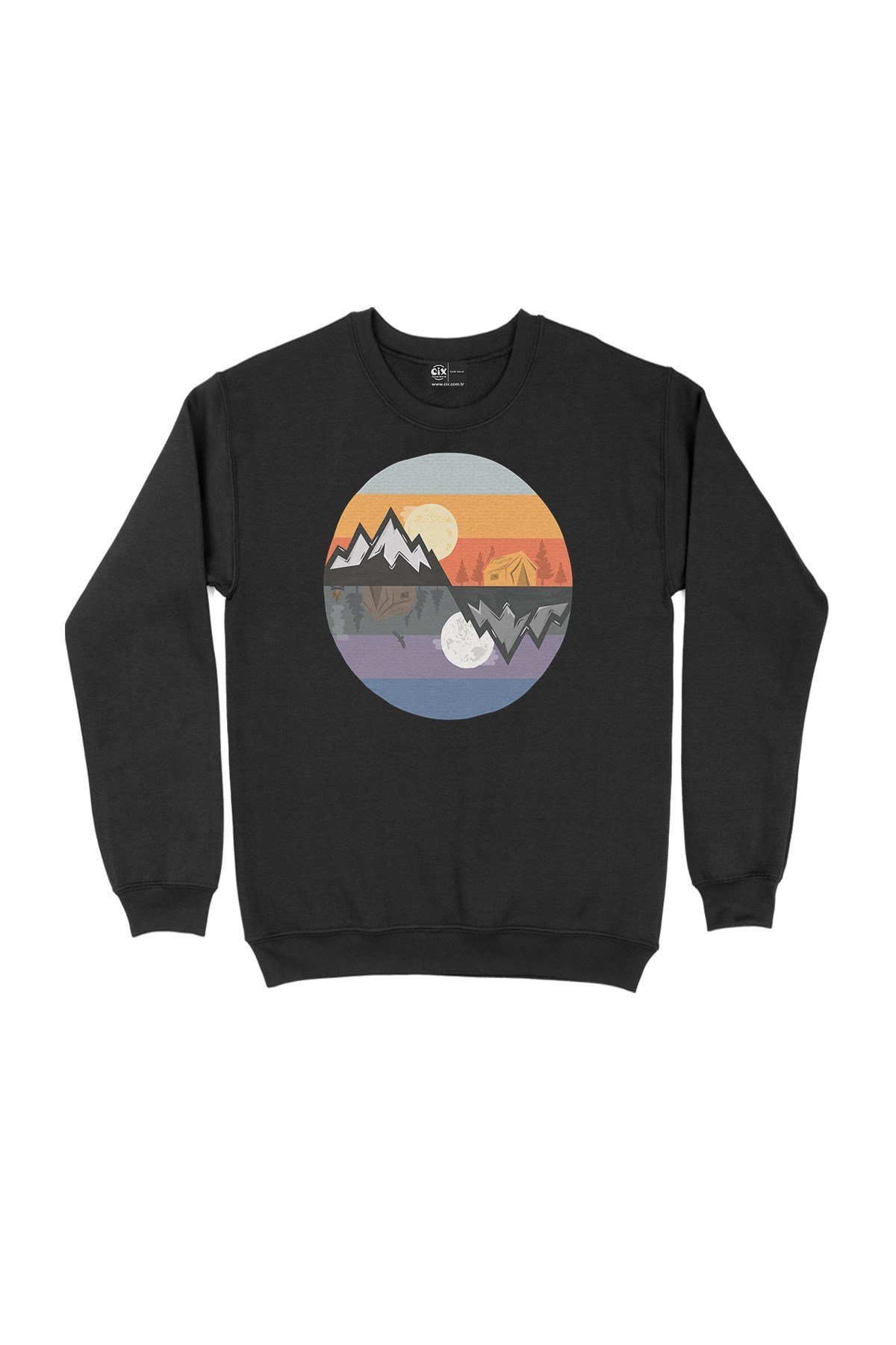Camp Day And Night Siyah Sweatshirt